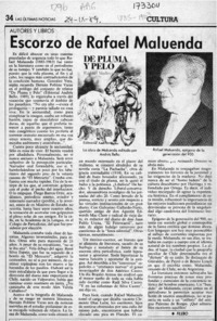 Escorzo de Rafael Maluenda  [artículo] Filebo.
