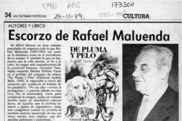 Escorzo de Rafael Maluenda  [artículo] Filebo.