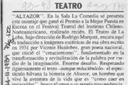 Teatro  [artículo] Pedro Labra.