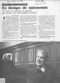 Es tiempo de autonomía  [artículo] Axel Pickett.