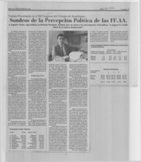 Sondeos de la percepción política de las FF.AA.