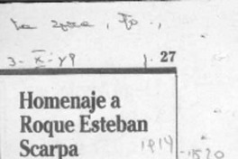 Homenaje a Roque Esteban Scarpa  [artículo].
