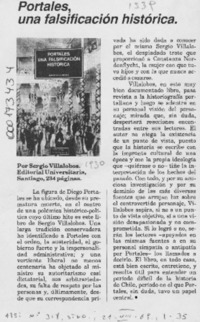 Portales, una falsificación histórica  [artículo].
