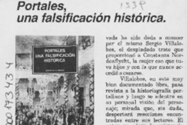 Portales, una falsificación histórica  [artículo].