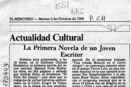 La Primera novela de un joven escritor  [artículo].