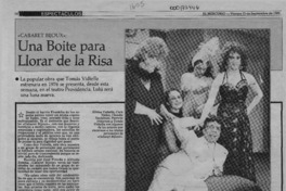 Una boite para llorar de la risa  [artículo] Juan Antonio Muñoz H.