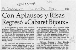Con aplausos y risas regresó "Cabaret Bijoux"