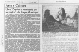 Libro "Coplas a la muerte de su padre", de Jorge Manrique  [artículo] Sara Vial.