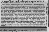 Jorge Salgado de paso por el sur  [artículo].