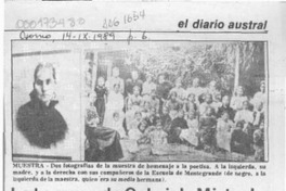 La Ternura de Gabriela Mistral emana de la muestra de homenaje  [artículo].