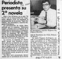 Periodista presenta su 2a novela  [artículo].