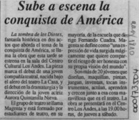 Sube a escena la conquista de América  [artículo].