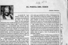 El poeta del Edén  [artículo] Adriano Améstica.
