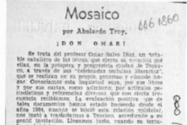 Mosaico  [artículo] Abelardo Troy.