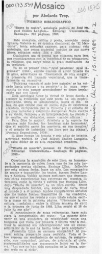 Mosaico  [artículo] Abelardo Troy.