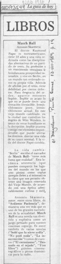 Match Ball  [artículo].