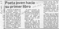 Poeta joven hacia su primer libro  [artículo].