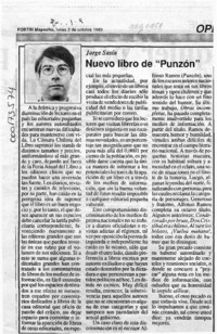 Nuevo libro de "Punzón"  [artículo] Jorge Sasía.