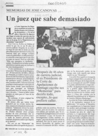 Un juez que sabe demasiado  [artículo] Alejandra Miranda.