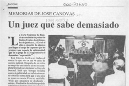 Un juez que sabe demasiado  [artículo] Alejandra Miranda.