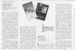 El último viaje de Gabriela Mistral y Homo faber  [artículo] E. G.