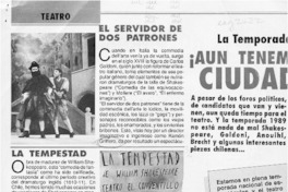 Aún tenemos teatro, ciudadanos!  [artículo] Jorge Marchant Lazcano.