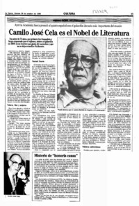 Camilo José Cela es el Nobel de Literatura  [artículo].