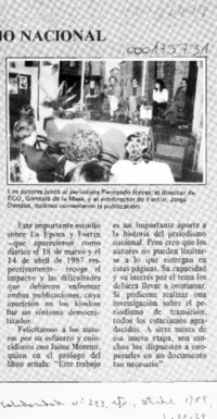 Un Aporte al periodismo nacional  [artículo].