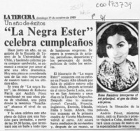"La Negra Ester" celebra cumpleaños  [artículo].