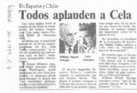 Todos aplauden a Cela