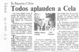 Todos aplauden a Cela