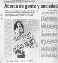 Acerca de gente y sociedad  [artículo] Cristián Garay.
