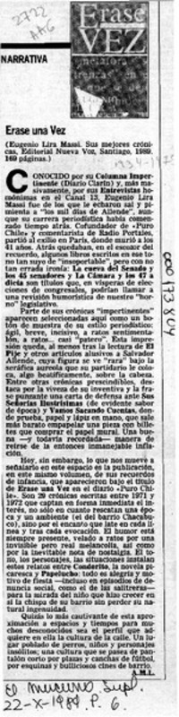 Erase una vez  [artículo] A. M. L.