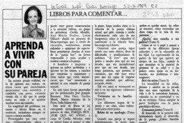 Aprenda a vivir con su pareja  [artículo] M. Teresa Herreros.