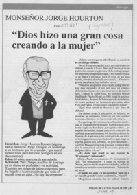 "Dios hizo una gran cosa creando a la mujer"