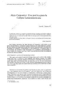 Alejo Carpentier, una poética para la cultura latinoamericana  [artículo] Juan R. Vásquez R.