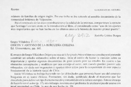 Origen y ascenso de la burguesía chilena  [artículo] Cristián Gazmuri Riveros.