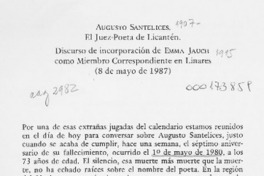Augusto Santelices, el juez-poeta de Licantén  [artículo] Emma Jauch.