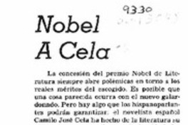 Nobel a Cela  [artículo].