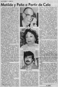 Matilde y Peña a partir de Cela