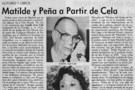 Matilde y Peña a partir de Cela