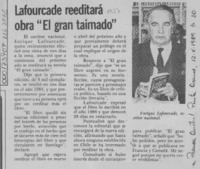 Lafourcade reeditará obra "El gran taimado"