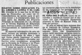 El Niño del pasaje  [artículo].