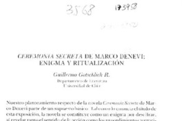 Ceremonia secreta de Marco Denevi; enigma y ritualización