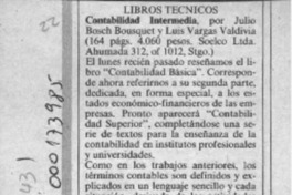 Contabilidad intermedia  [artículo] Osvaldo Torres-Ahumada.