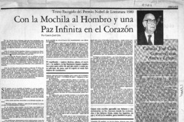 Camilo José Cela conversó con "Artes y Letras"  [artículo].