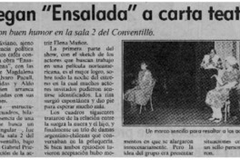 Agregan "Ensalada" a carta teatral