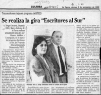Se realiza la gira "Escritores al Sur"  [artículo].