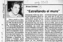 "Estrellando el muro"  [artículo] Bruno Serrano.