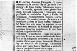 Se supo que --  [artículo] Antonio Campaña.
